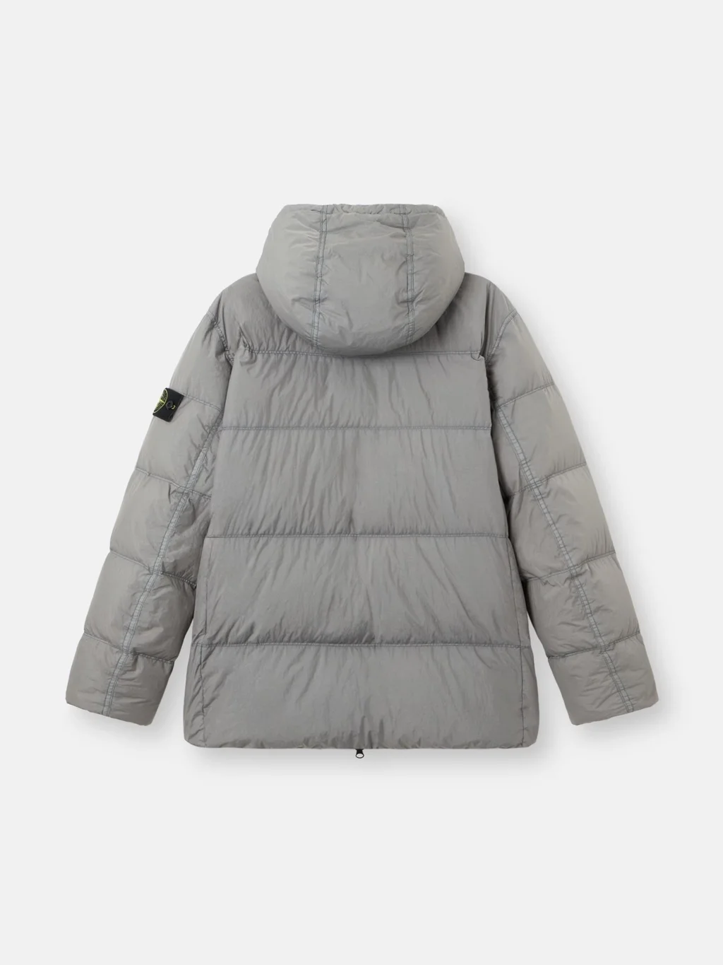 Мужской пуховик Stone Island Wind-resistant With Anti-drop Regular Fit, серый — фото 4