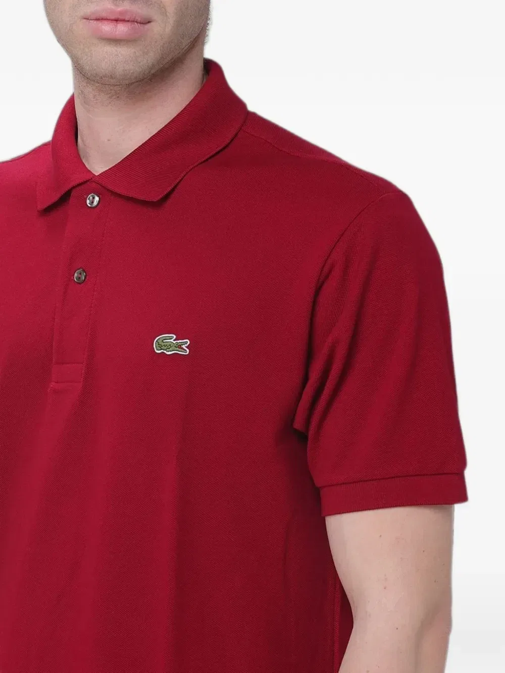 Рубашка-поло из хлопка пике с нашивкой-логотипом Lacoste, красный — фото 3
