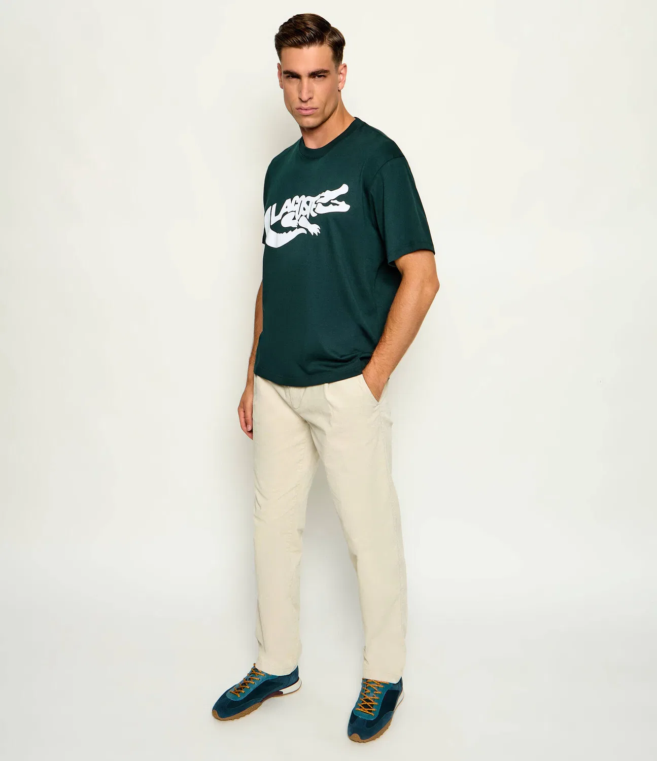 Футболка с круглым вырезом Lacoste, Verde Bottiglia — фото 2