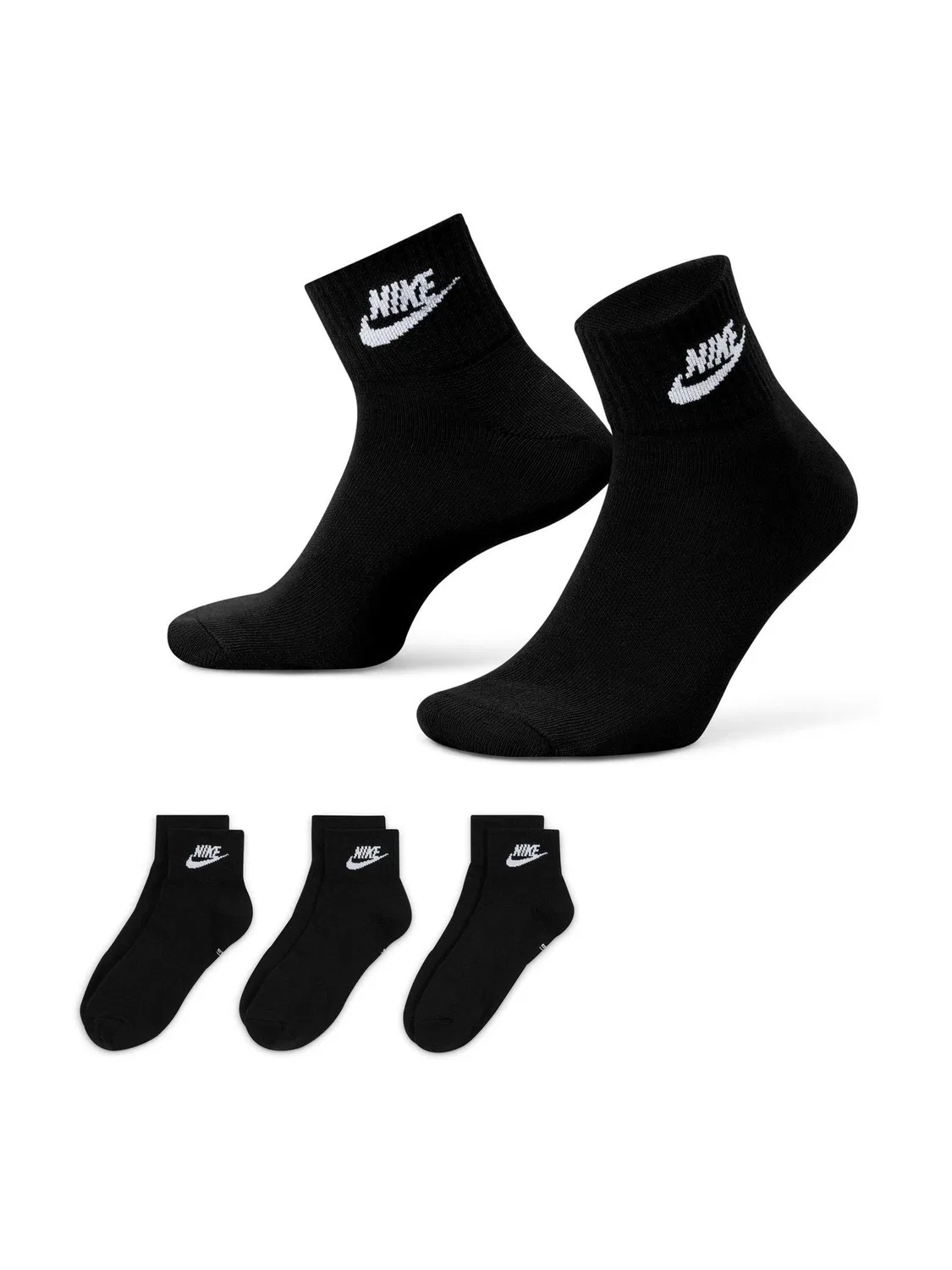 Носки повседневные Nike Everyday Essential 3 пары, черный