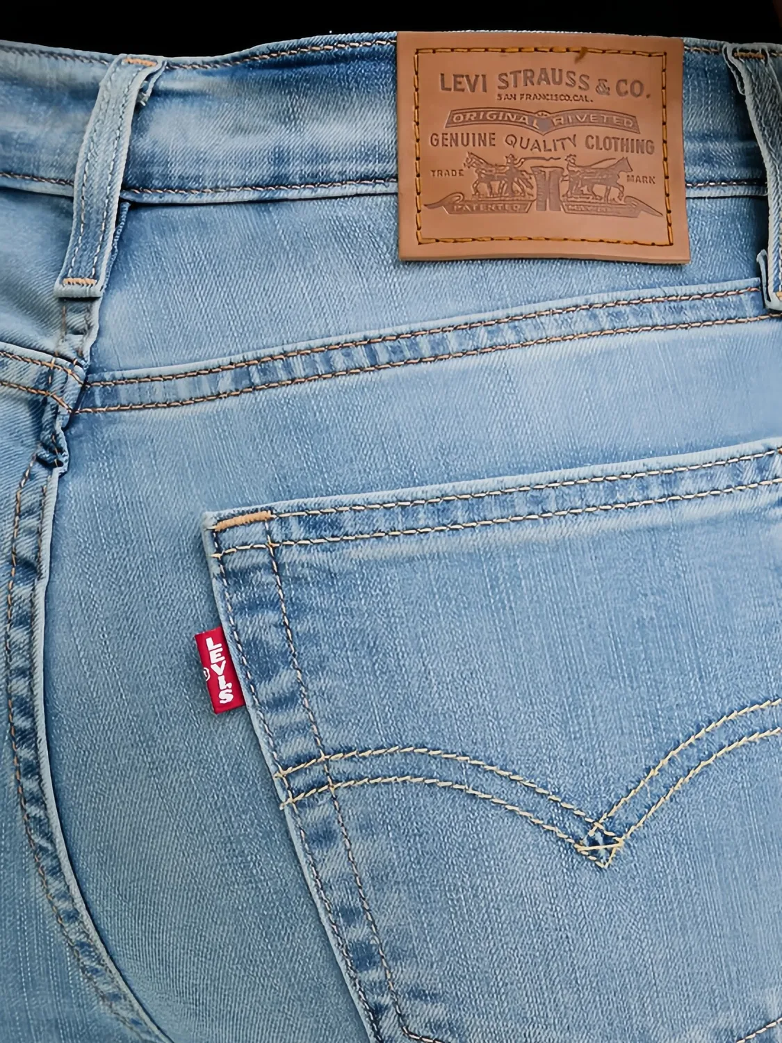 Levi's Джинсы с необработанным краем, синий деним — фото 2