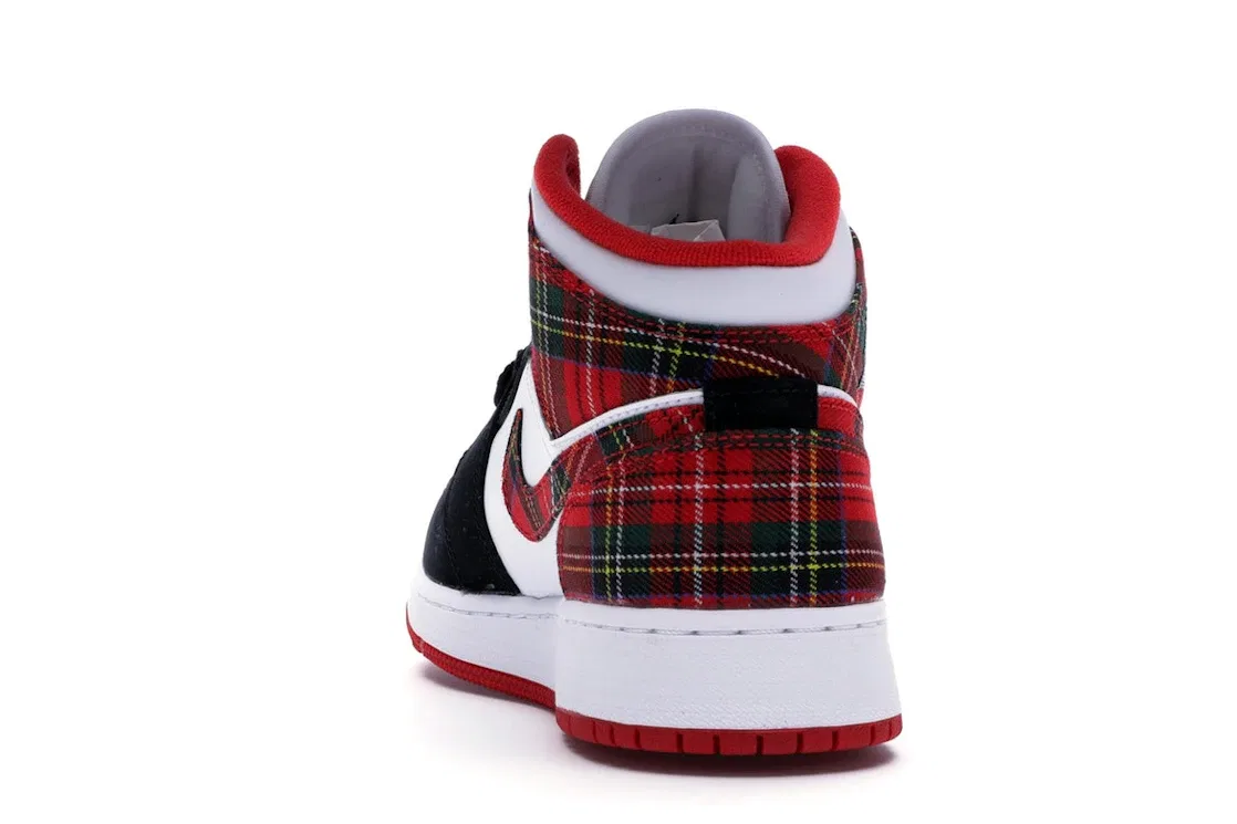 Детские кроссовки с принтом Jordan 1 Mid Jordan, Habanero Red/Black-White — фото 4