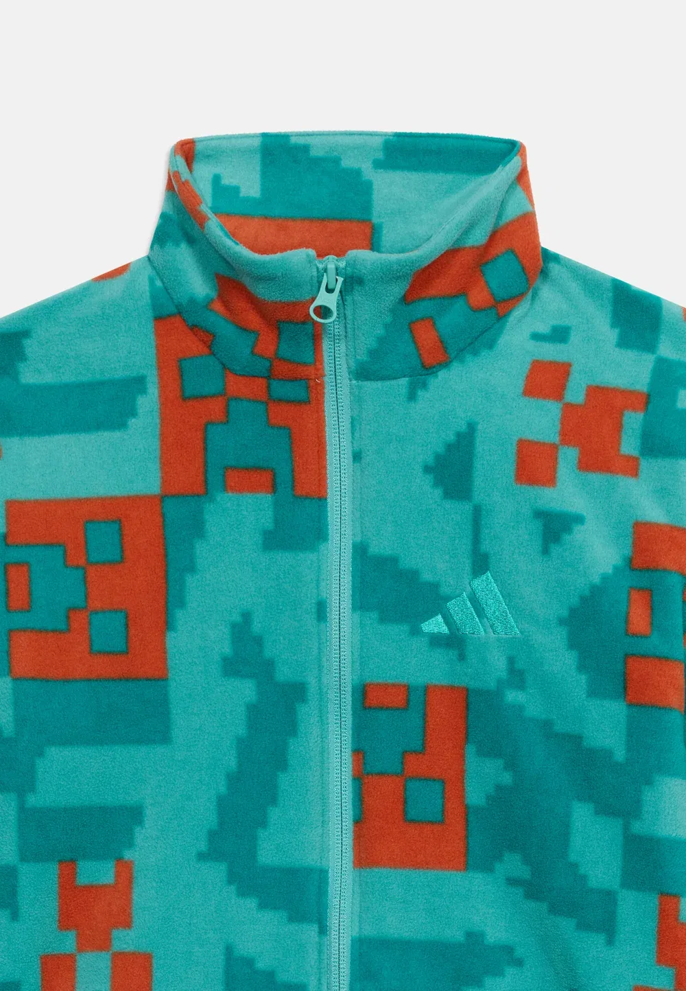 Куртка унисекс Minecraft из флиса Adidas Terrex, Light Blue/Dark Green/Orange — фото 3