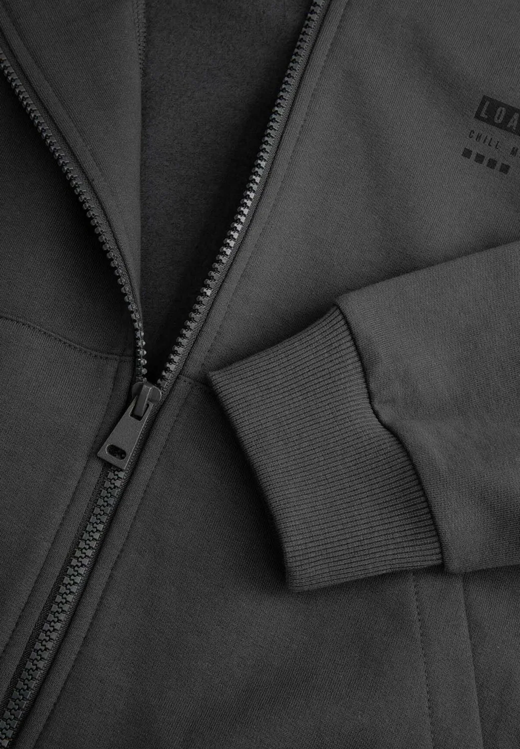 Kinder-Sweatjacke mit kapuze - толстовка на молнии Coccodrillo, Dark Grey — фото 4