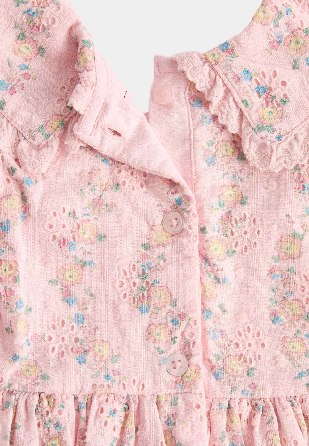 Платье с цветочным узором и вышивкой - повседневное платье Marks & Spencer, Pink — фото 3