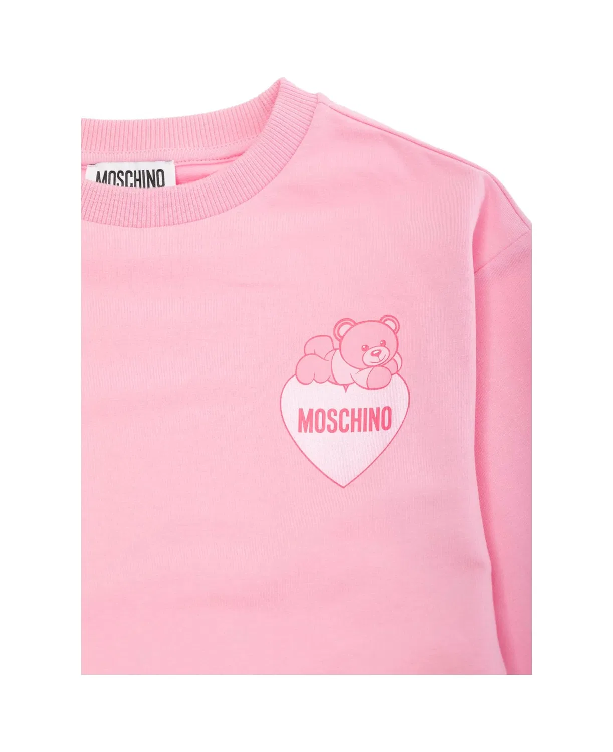 Платье с длинным рукавом Lovely Teddy Bear Moschino, Pink Begonia — фото 3