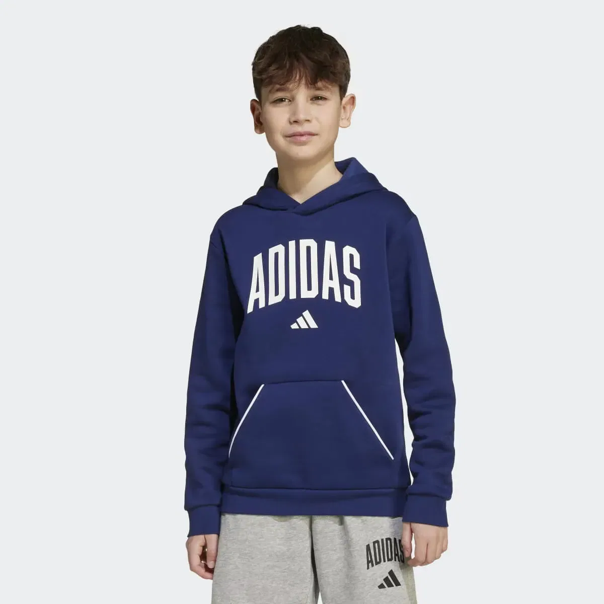 Детская худи с принтом Collegiate Typography adidas, Azul