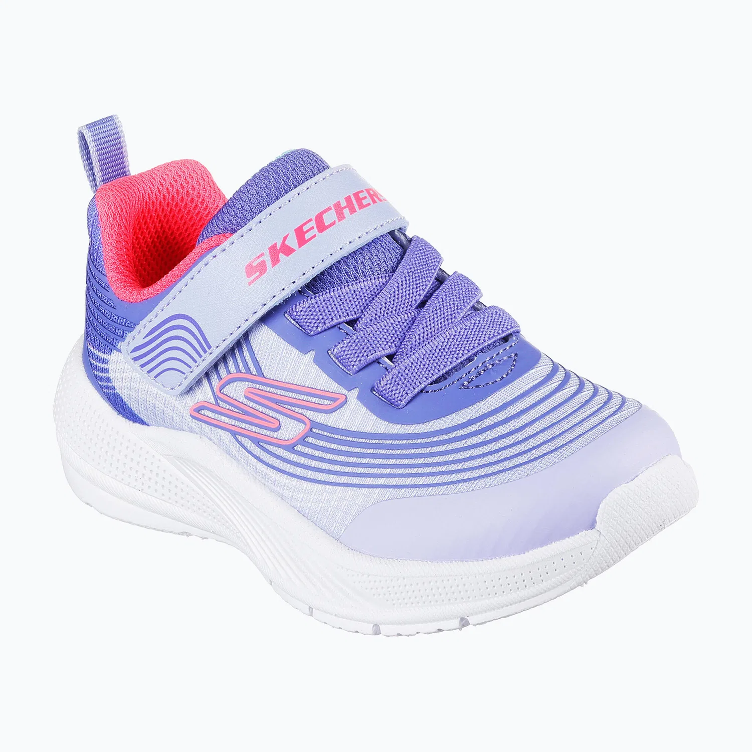 Детские кроссовки с липучкой и шнурками Microspec Advance Skechers, Blue