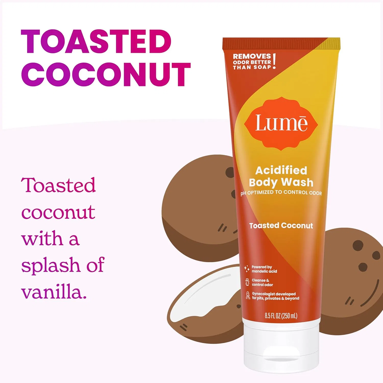Гель для душа Lume Acidified Body Wash, 240 мл, набор 2 шт, Белый/Opulent Garden — фото 3