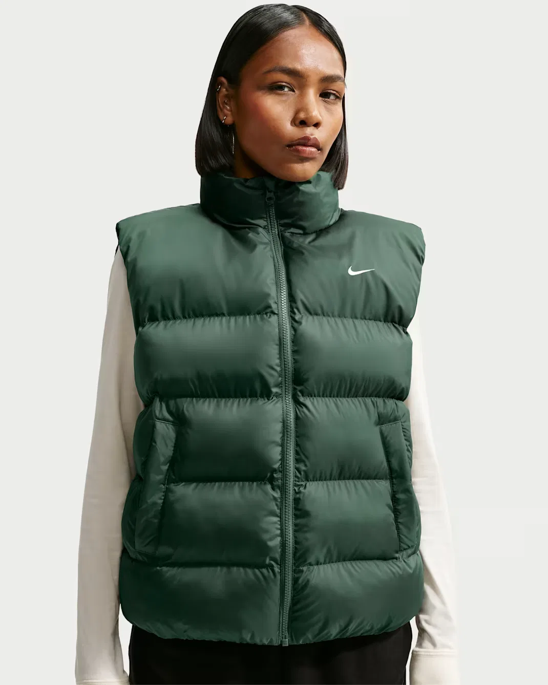 Женский терможилет Therma-FIT Nike Sportswear, Camo Green/Sail