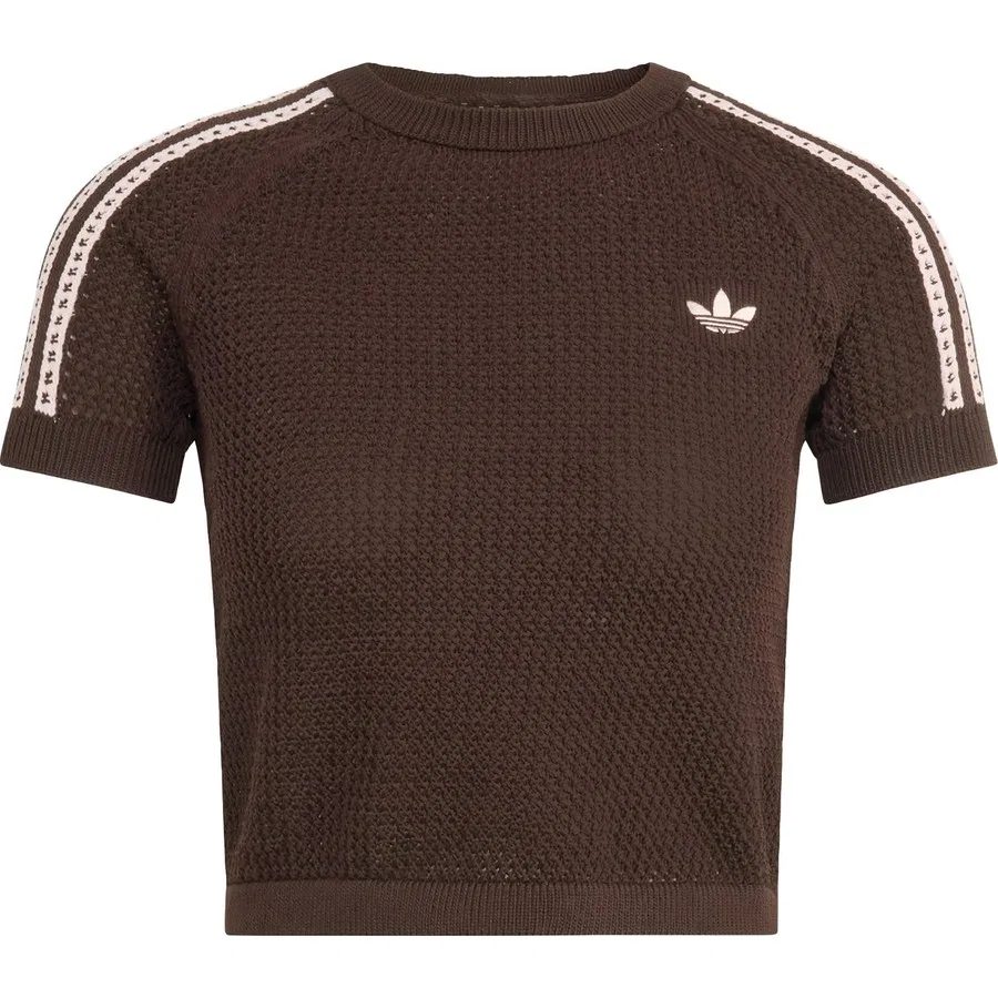 Футболка с длинным рукавом Knitted Crochet Cali Tee adidas, Aurora — фото 3