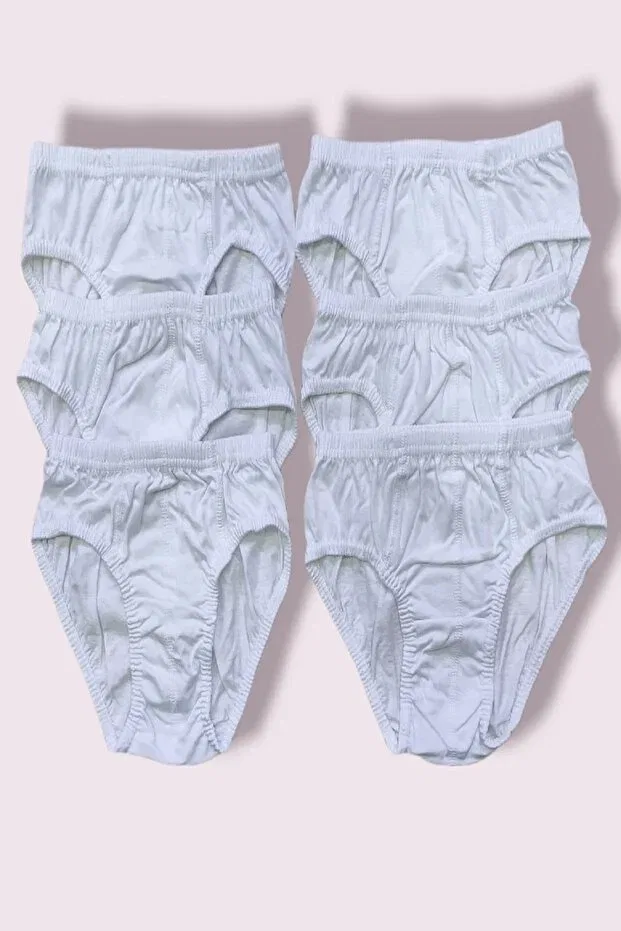 Детские трусы для мальчиков хлопковые 6 шт Chulfa, White