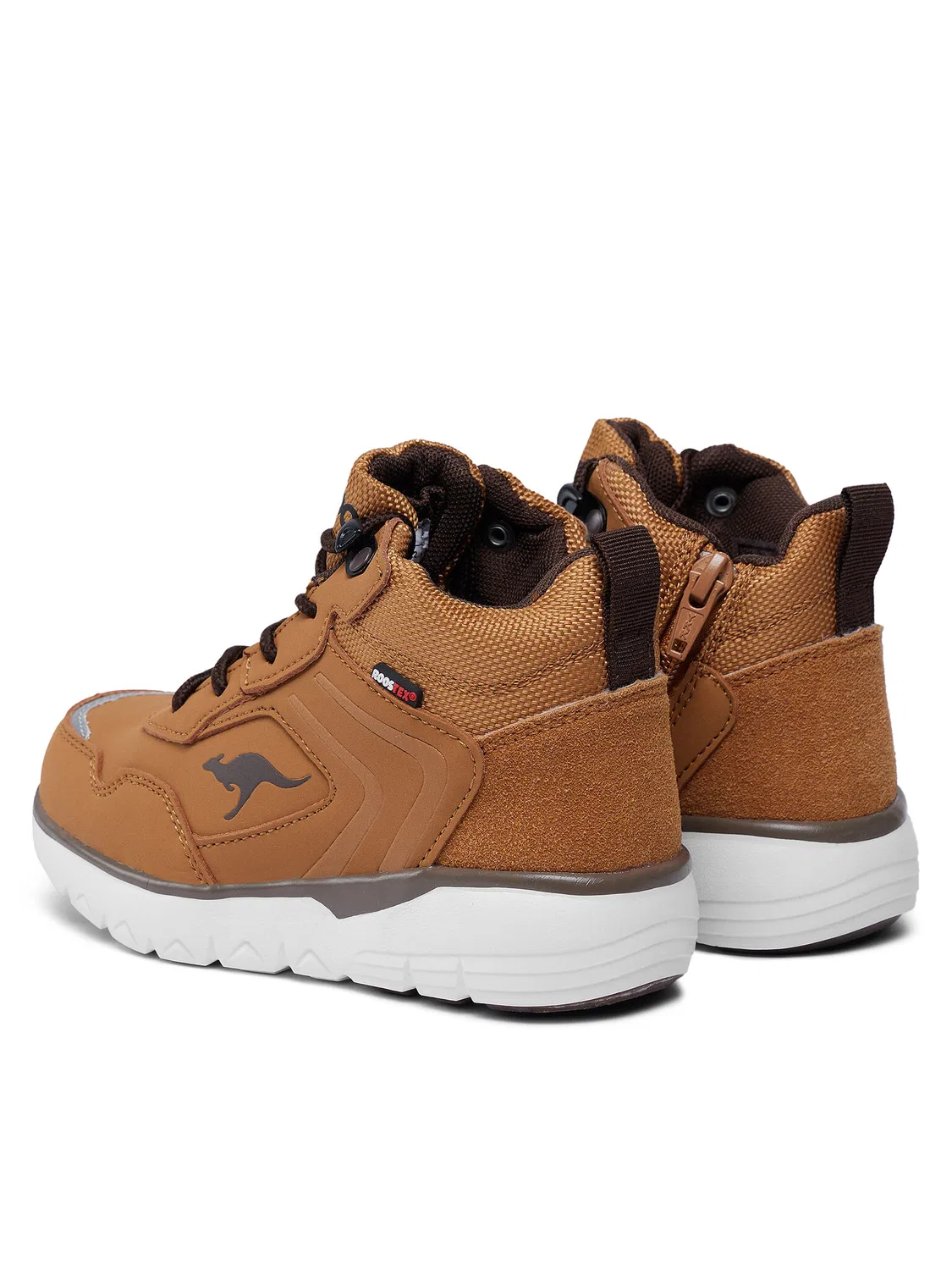 Ботинки на шнуровке для мальчика K-TS Kimo Kangaroos, коричневый — фото 3