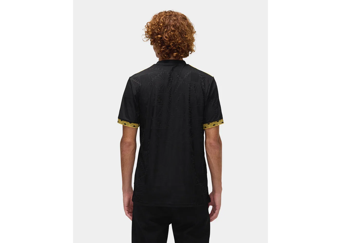 Мужская футбольная футболка с золотыми акцентами Jersey Adidas, Black — фото 4