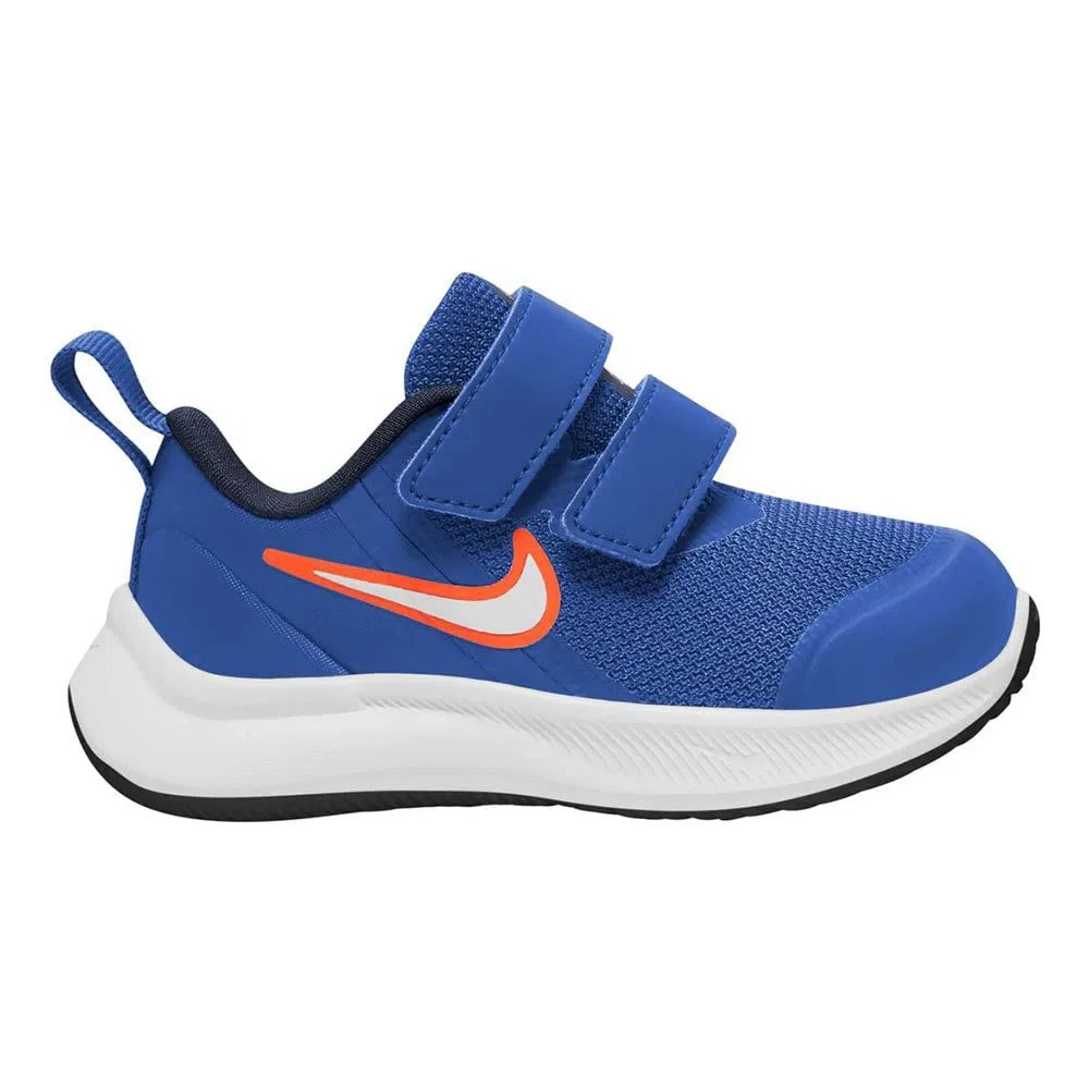 Детские кроссовки для мальчиков с закрытым носком NIKE Star Runner 3 NIKE, Game Royal White Midnight Navy