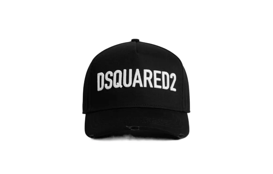 

DSQUARED 2 Хлопковая бейсболка с вышитым логотипом, Black