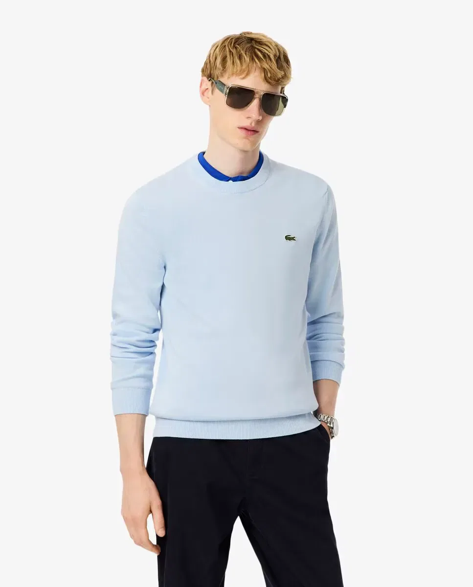 Мужской джемпер из органического хлопка Lacoste, Azul Claro