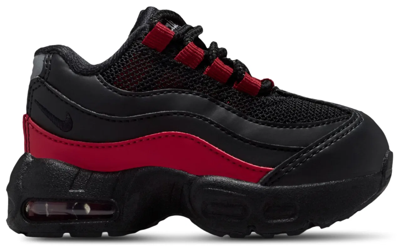 Кеды для мальчиков Air Max 95 Recraft Nike, цвет Team Crimson/Wolf Grey/Black