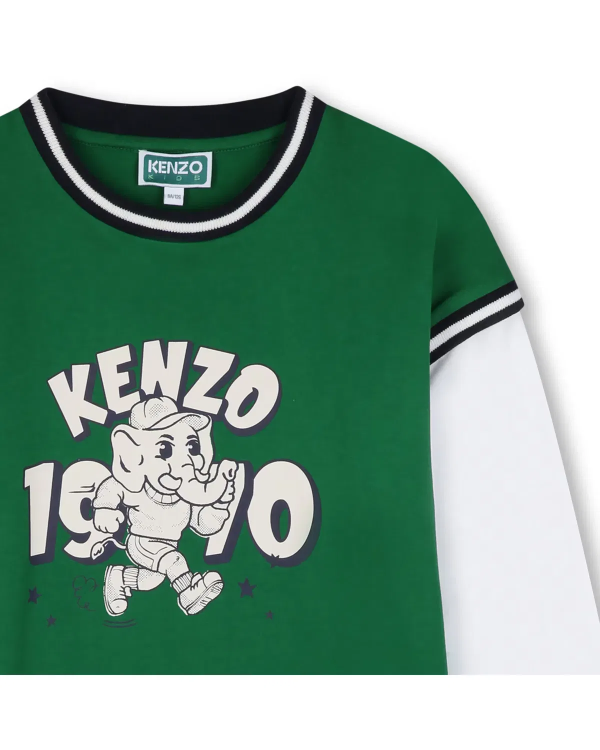 Детская футболка с длинным рукавом для мальчиков Kenzo Kids, Kaki — фото 2