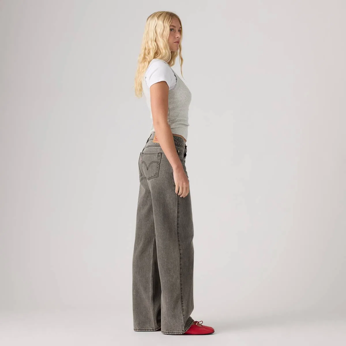 Свободные женские джинсы Superlow Levi's, Disquiet Day - Gray — фото 4