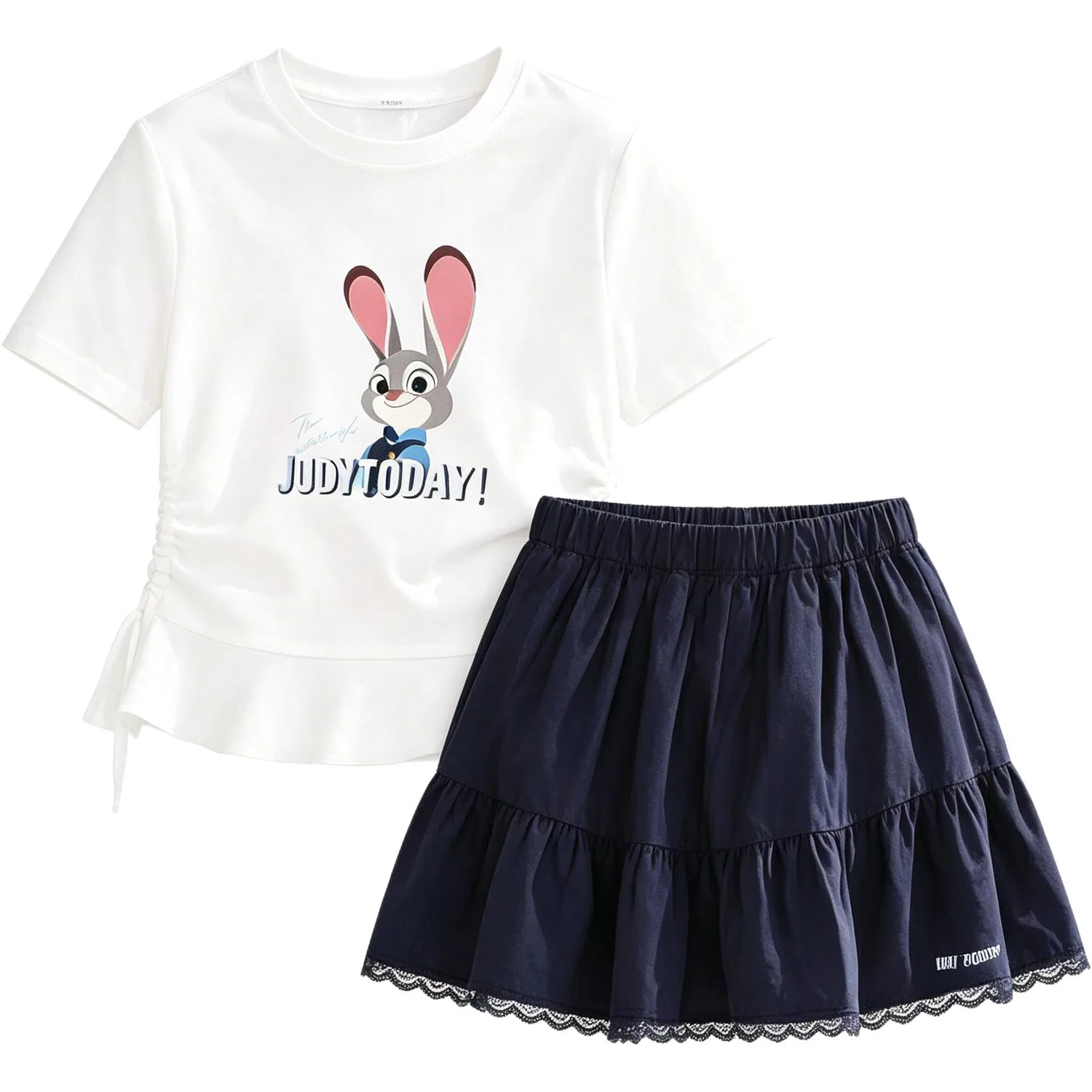 Детский костюм из юбки и топа Disney, White Navy Blue