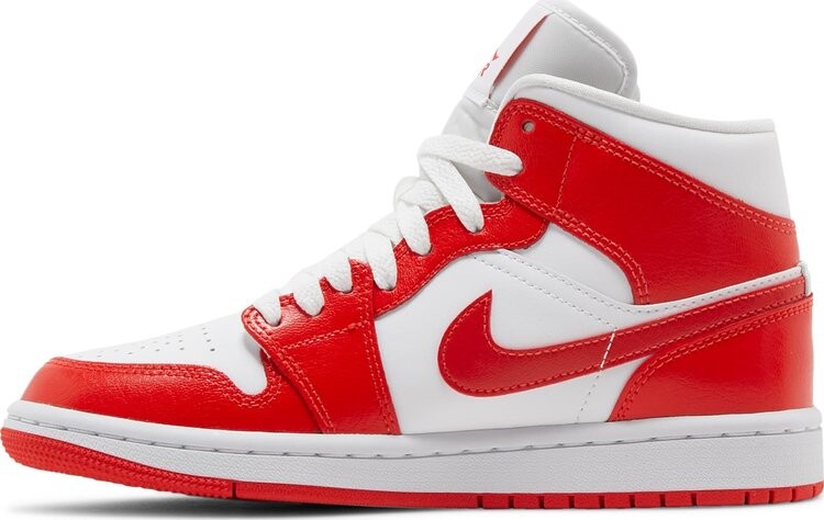 Кроссовки Wmns Air Jordan 1 Mid Habanero Red, оранжевый — фото 3