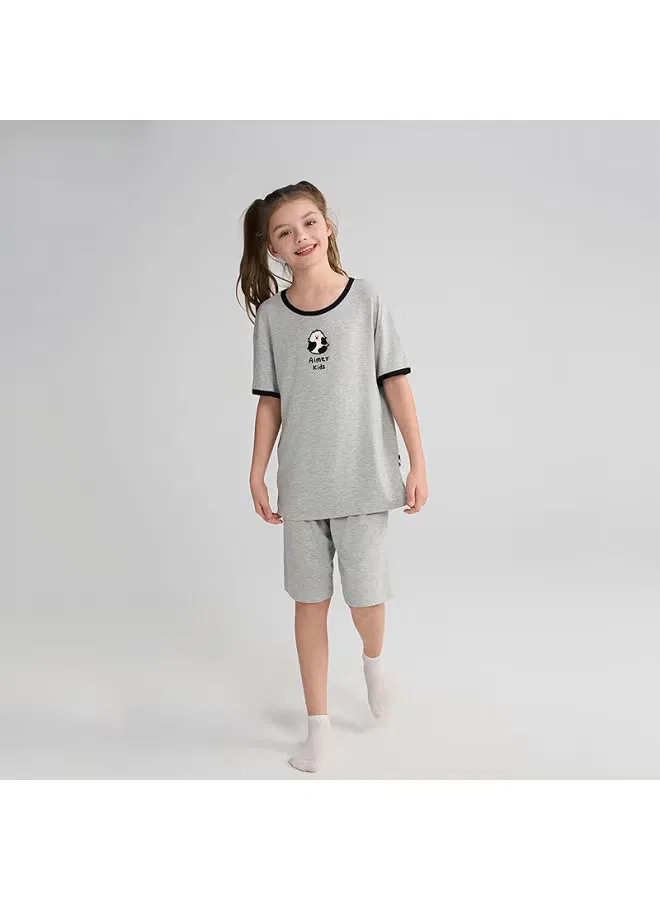 Комплект пижам с коротким рукавом Milk Skin Aimer Kids, нейтральный — фото 2