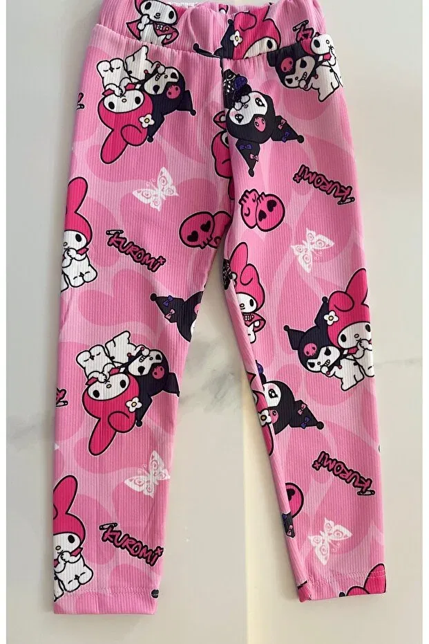 Детские леггинсы для девочек с принтом Santralbebe, Pink