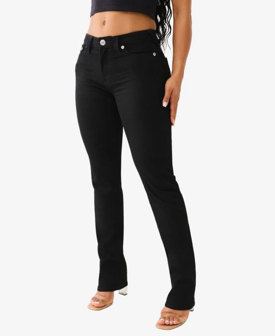 Джинсы прямого кроя Billie Mid-Rise Straight True Religion, Black Rinse — фото 2