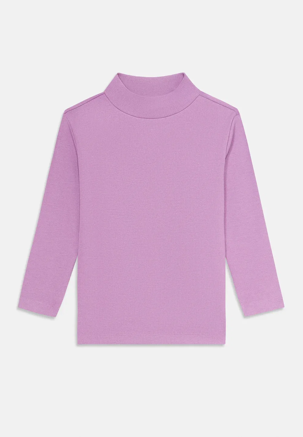 Комплект из 3 топов с длинными рукавами и высоким воротником Friboo, Pink/Lilac/Purple — фото 3