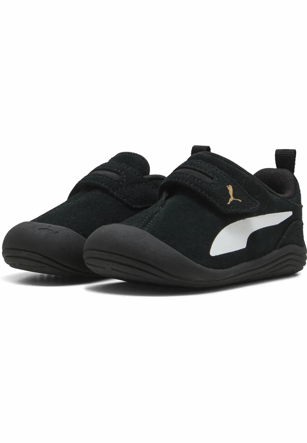 Премиальные кроссовки для ходьбы унисекс Puma, Black White Gold — фото 2