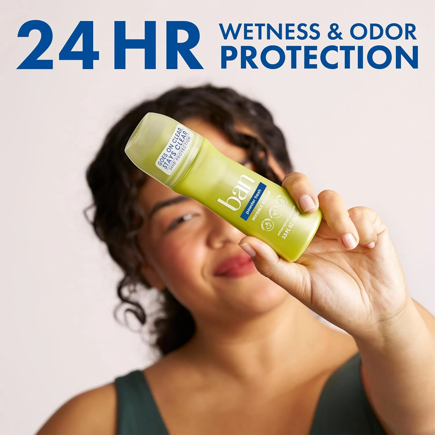 Роликовый дезодорант Ban Powder Fresh 24-Hour Invisible, 4 шт по 103.48 мл, Powder — фото 3