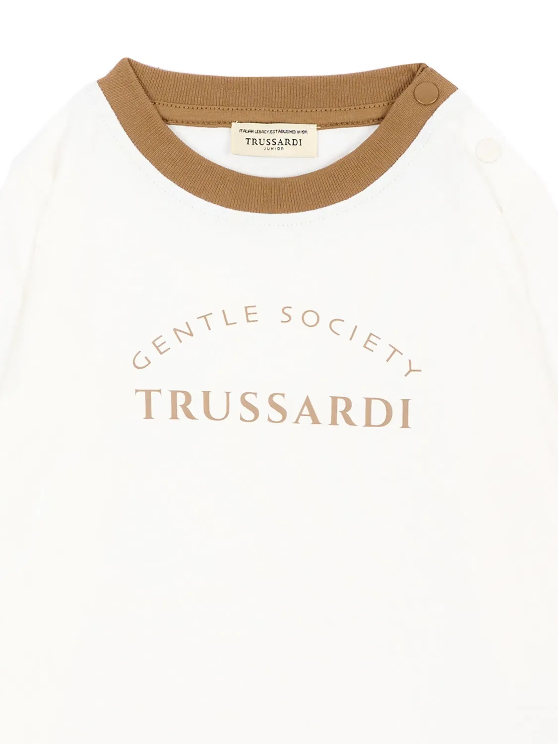 Лонгслив с логотипом Trussardi Junior, белый — фото 3