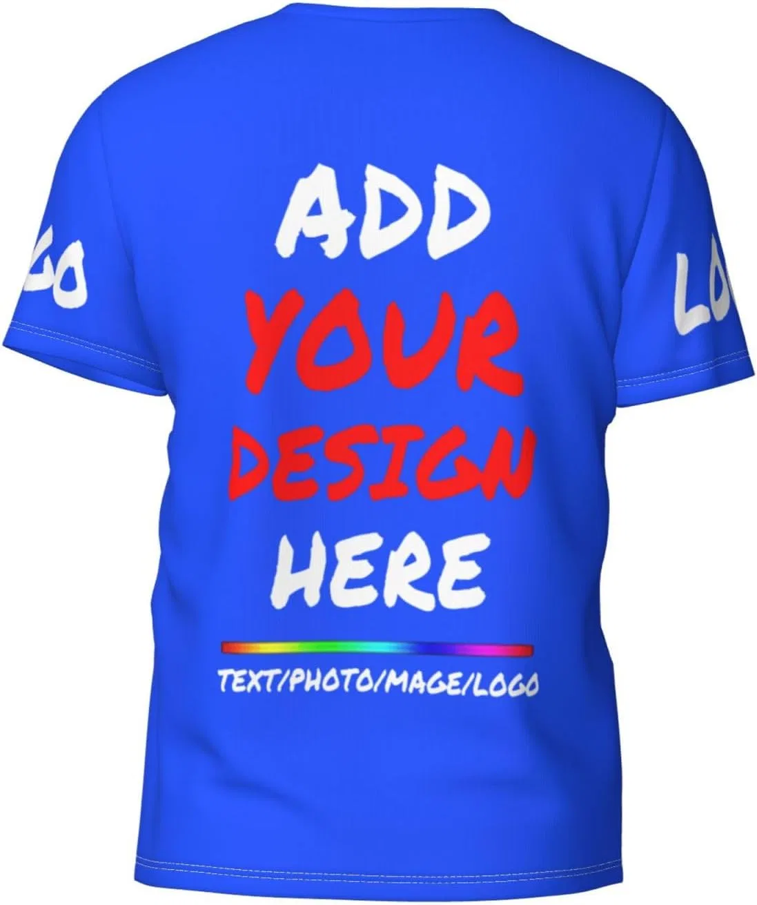 Футболка с принтом Custom T Shirts, Blue — фото 3