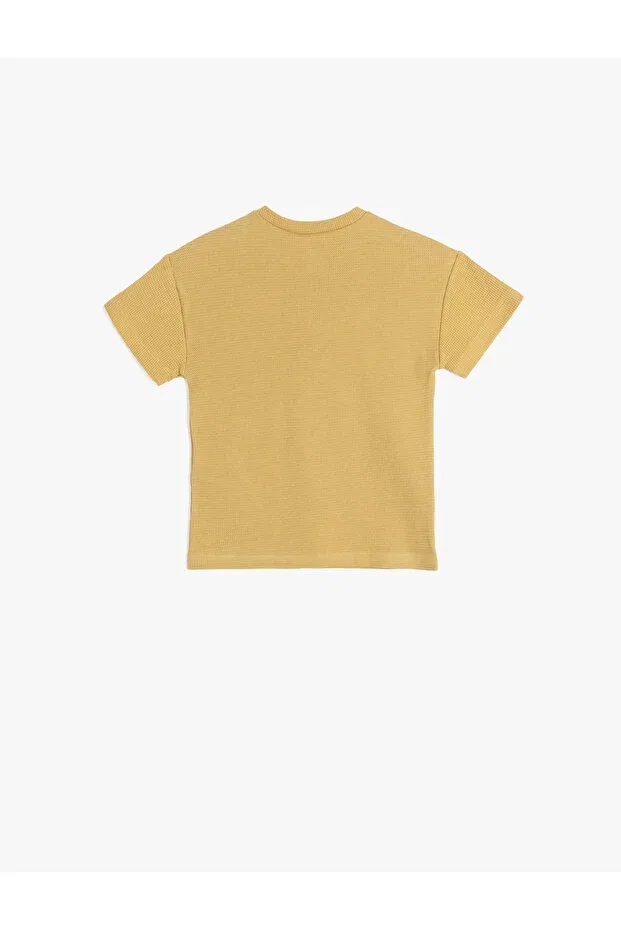Детская футболка с вышивкой кактуса Cotton Koton, Haki — фото 2