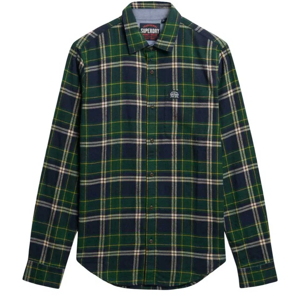 Рубашка с длинным рукавом M4011047A Superdry, зеленый — фото 3