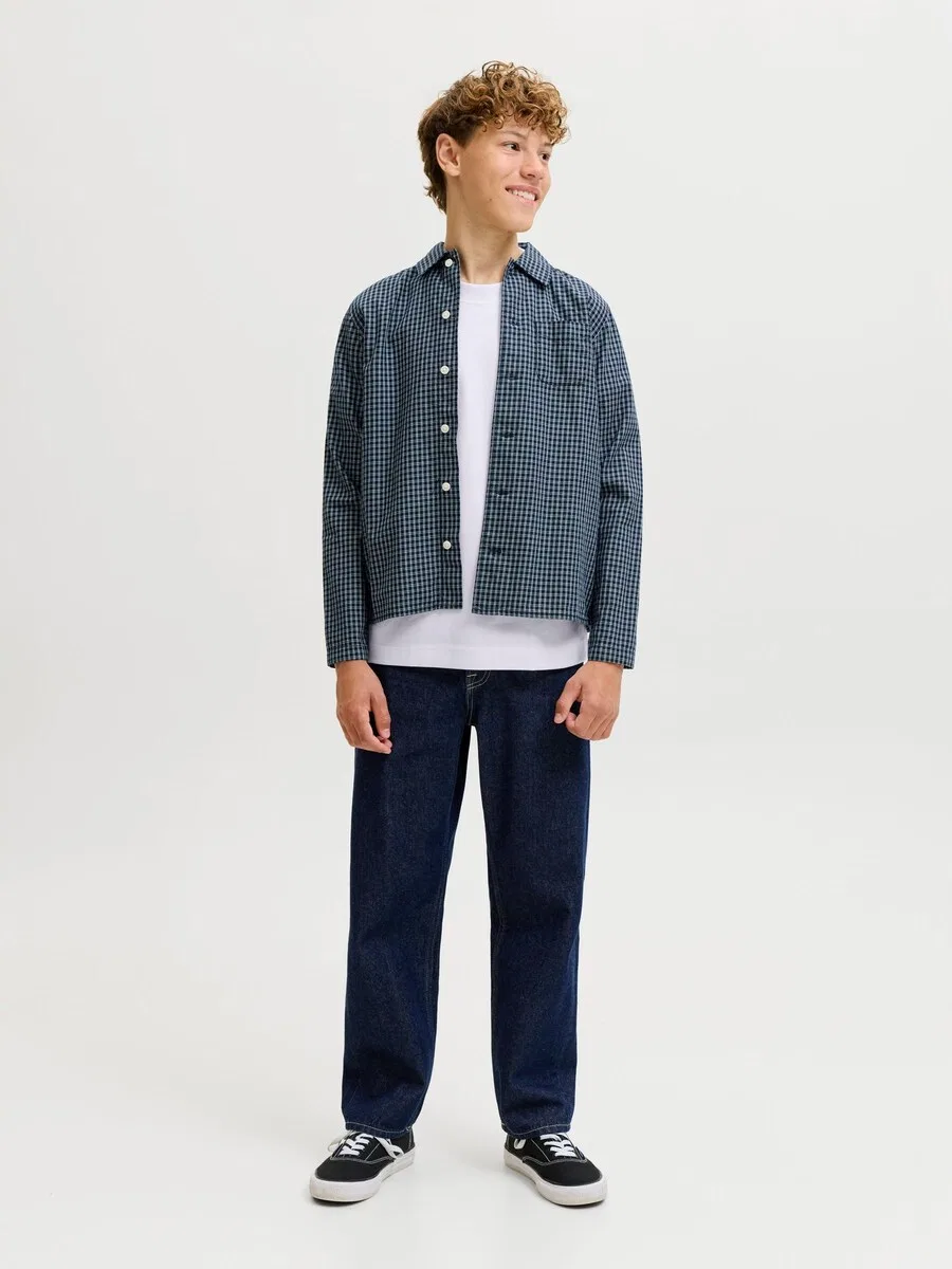 Детская рубашка белого цвета Jack & Jones Junior — фото 4