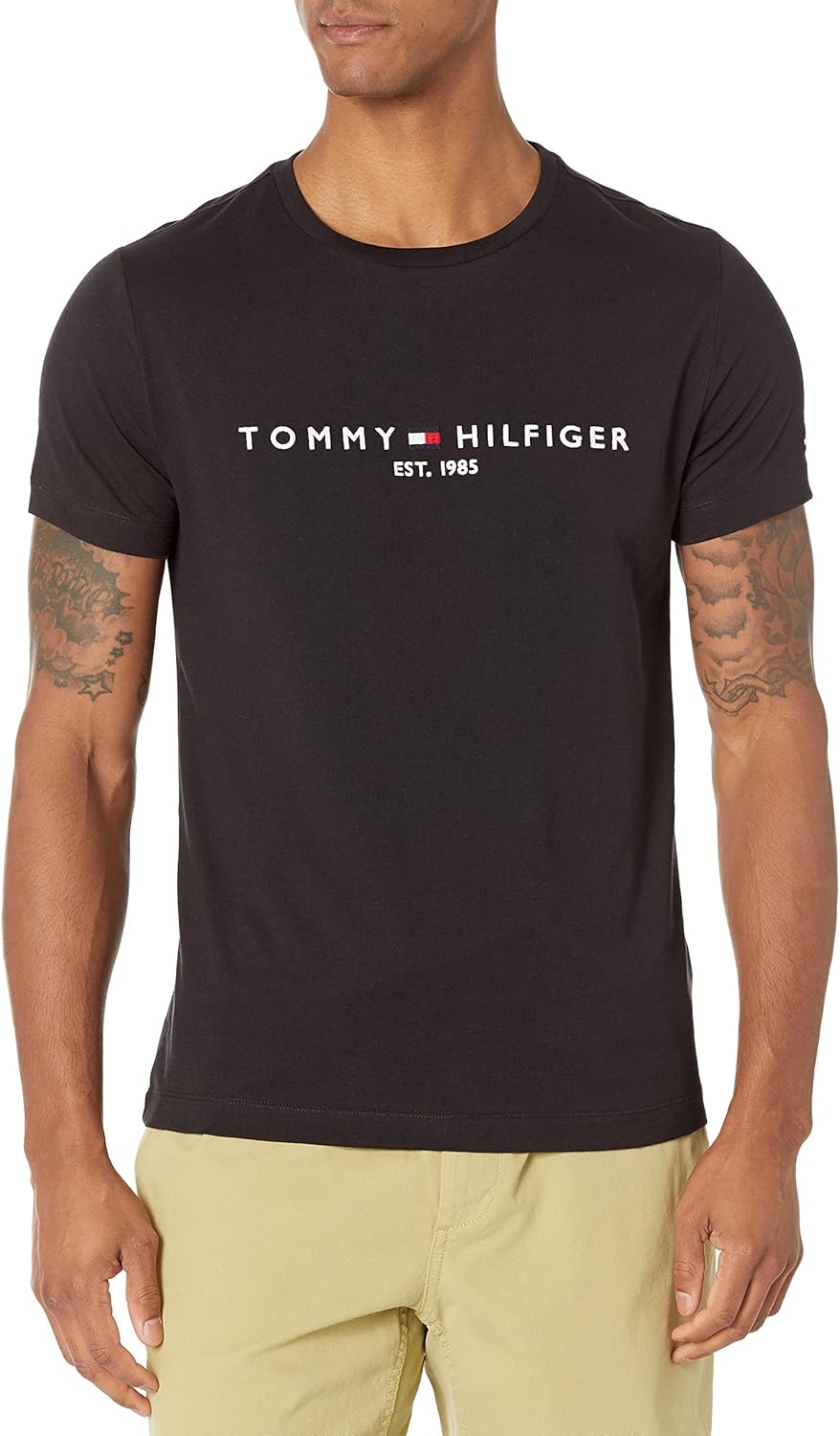

Мужская футболка с коротким рукавом и логотипом Tommy Hilfiger THD, Dark Sable
