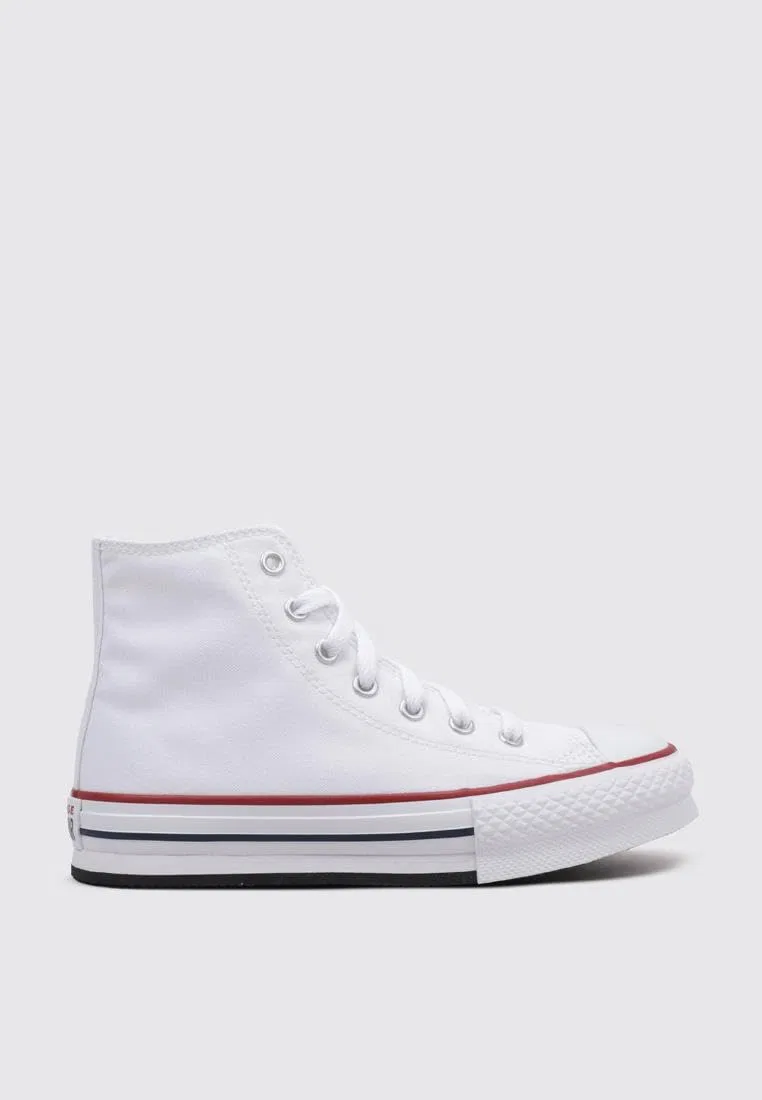 Детские кеды для девочек Converse Chuck Taylor all Star Eva Lift Canvas Platform Sneaker, White Garnet Navy — фото 2