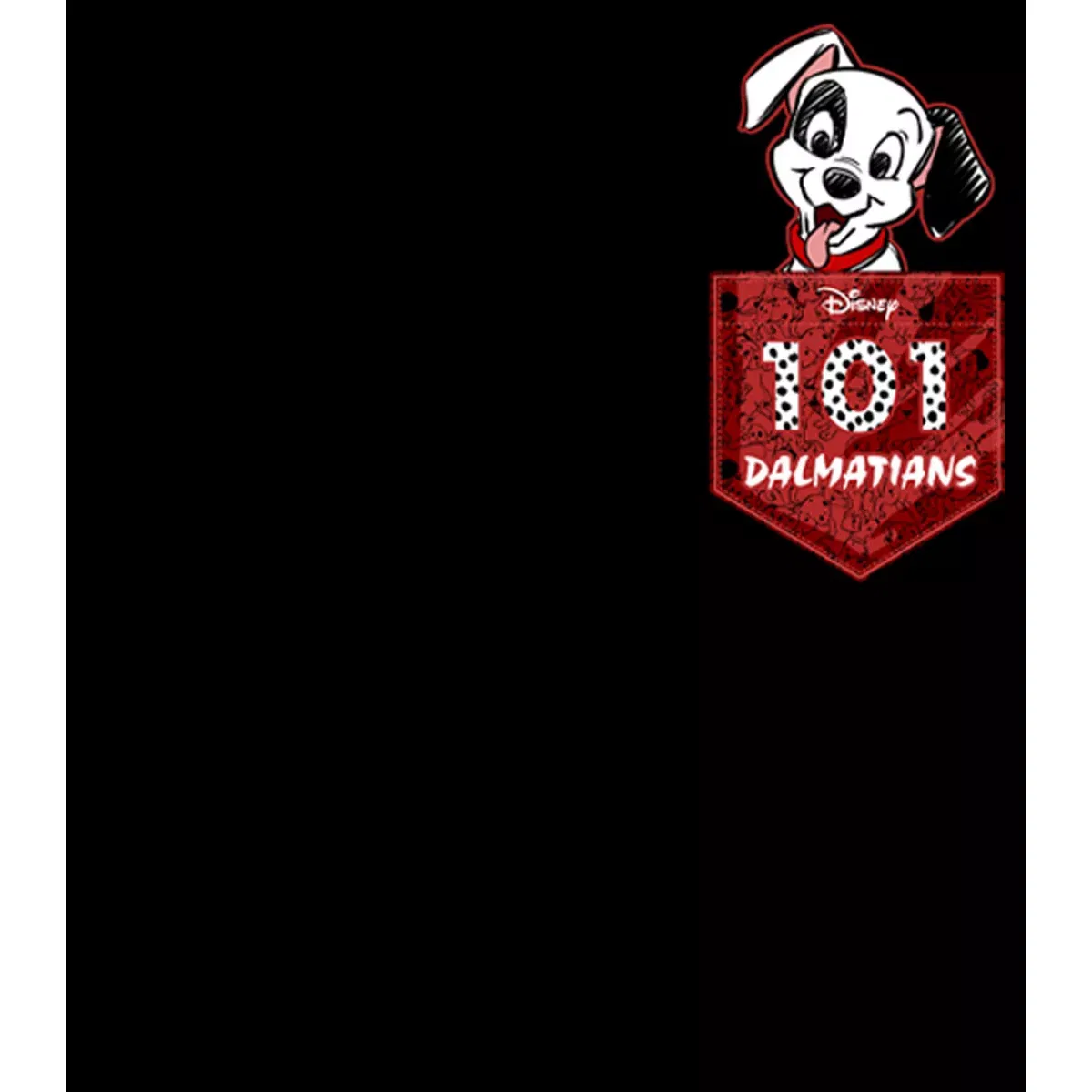 Детский худи с принтом Patch in the Pocket 101 Dalmatians, Черный — фото 2