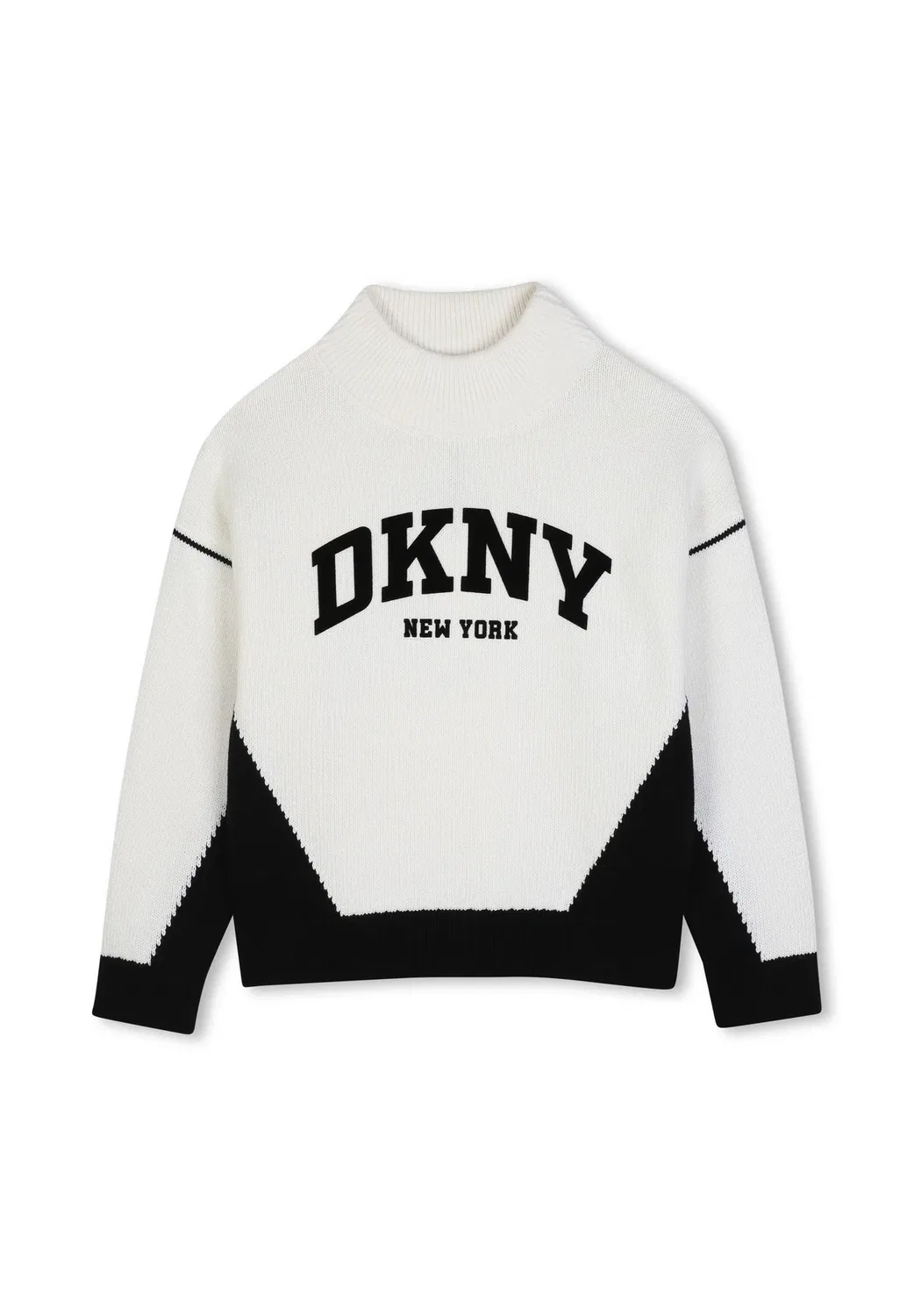 Pull col montant - jumper Dkny, Blanc Noir
