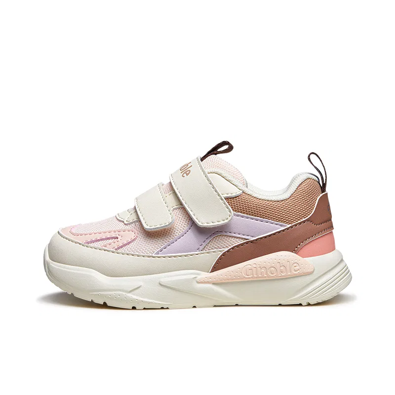 Детские кроссовки дышащие GINOBLE, Pink/Ivory White/Brown/Purple/Amber Powder