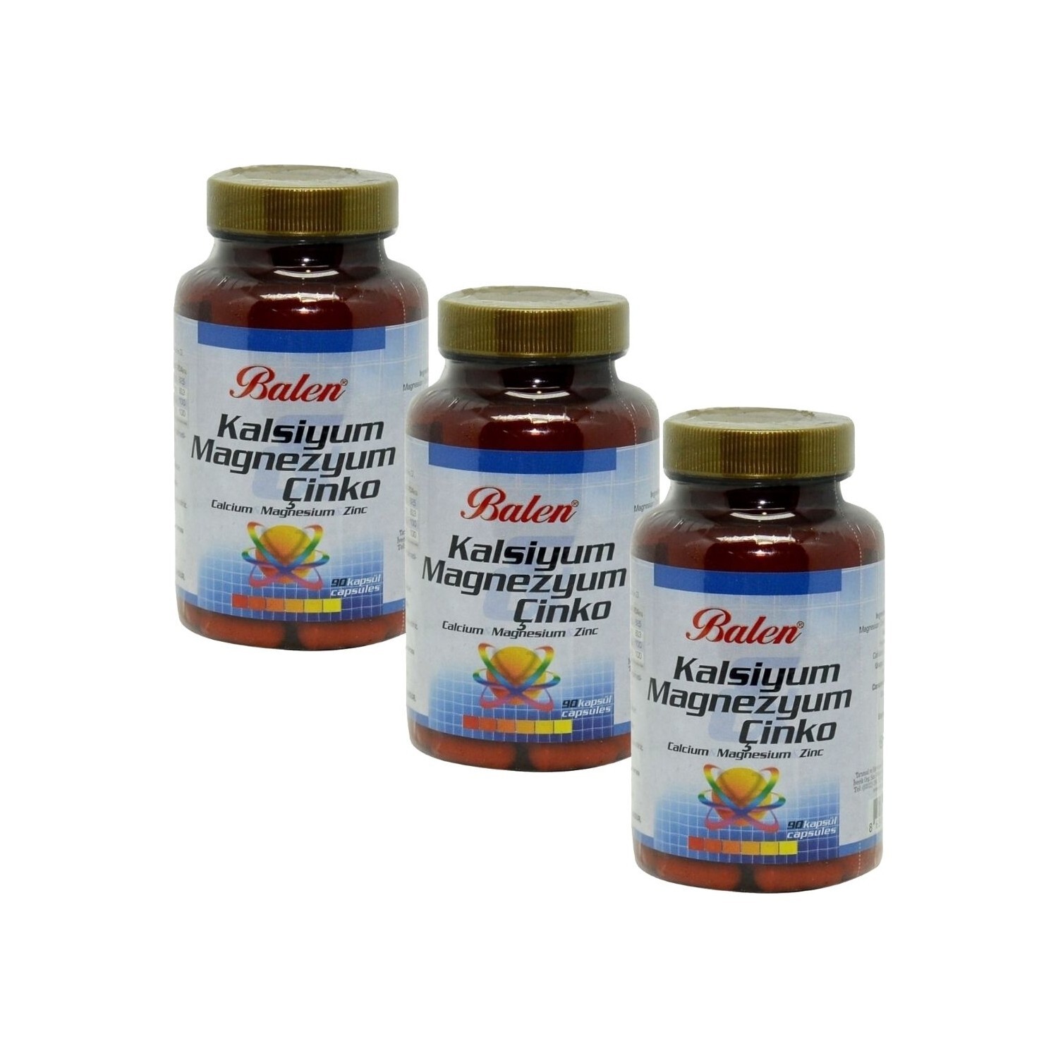 

Витаминный комплекс Balen кальций, магний, цинк, 90 капсул, 709 мг, 3 штуки