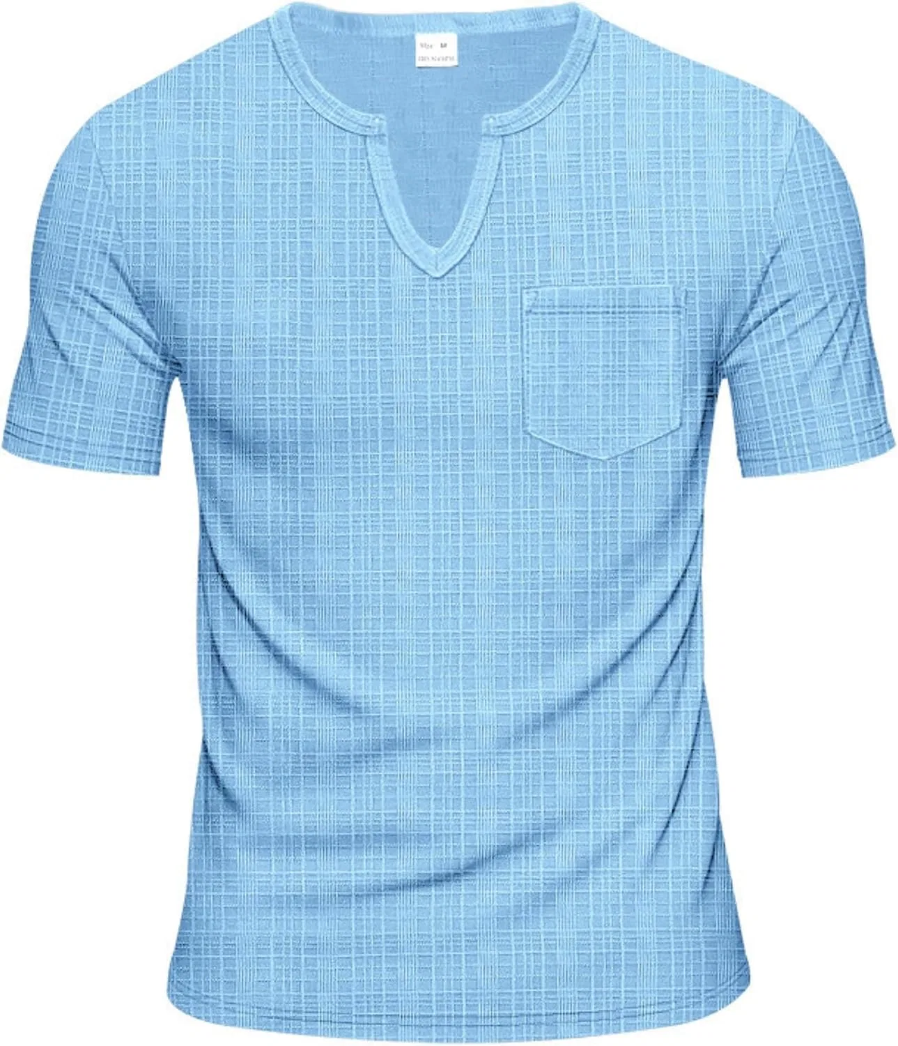 Мужская футболка с V-вырезом Slim, Summer Casual, Light Blue — фото 3