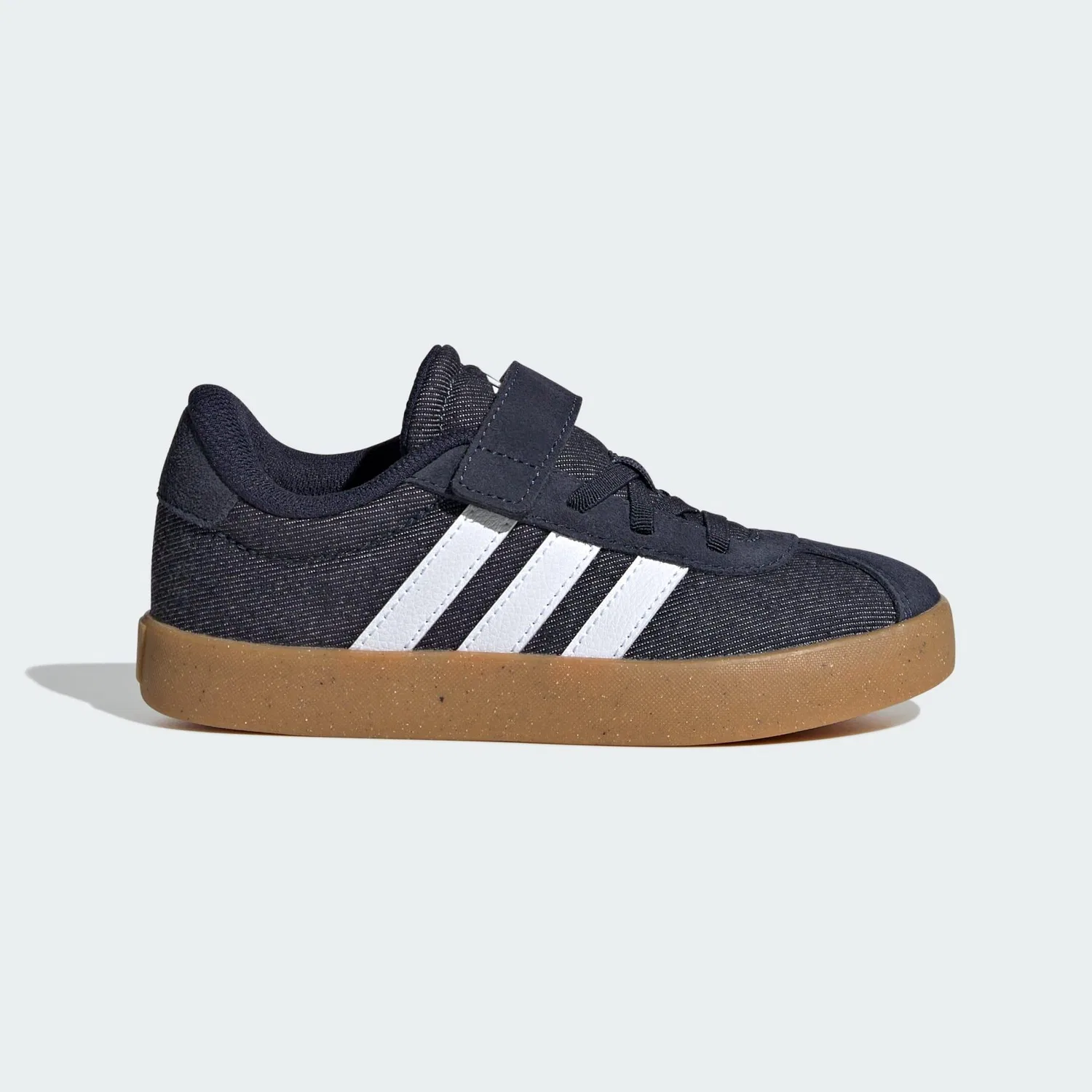 Детские кроссовки с ремешками VL Court 3.0 Kids Adidas, Petrolblau Weiss Braun