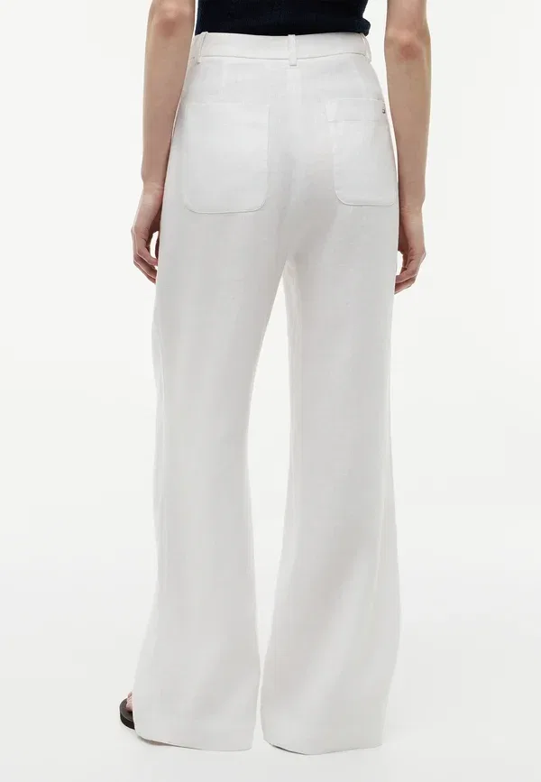 Брюки льняные Tailored wide leg Tommy Hilfiger classic white, белый — фото 3
