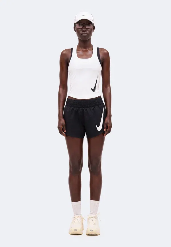 Топ женский дышащий Tempo Run Tank Nike Performance white/black, белый/черный — фото 2