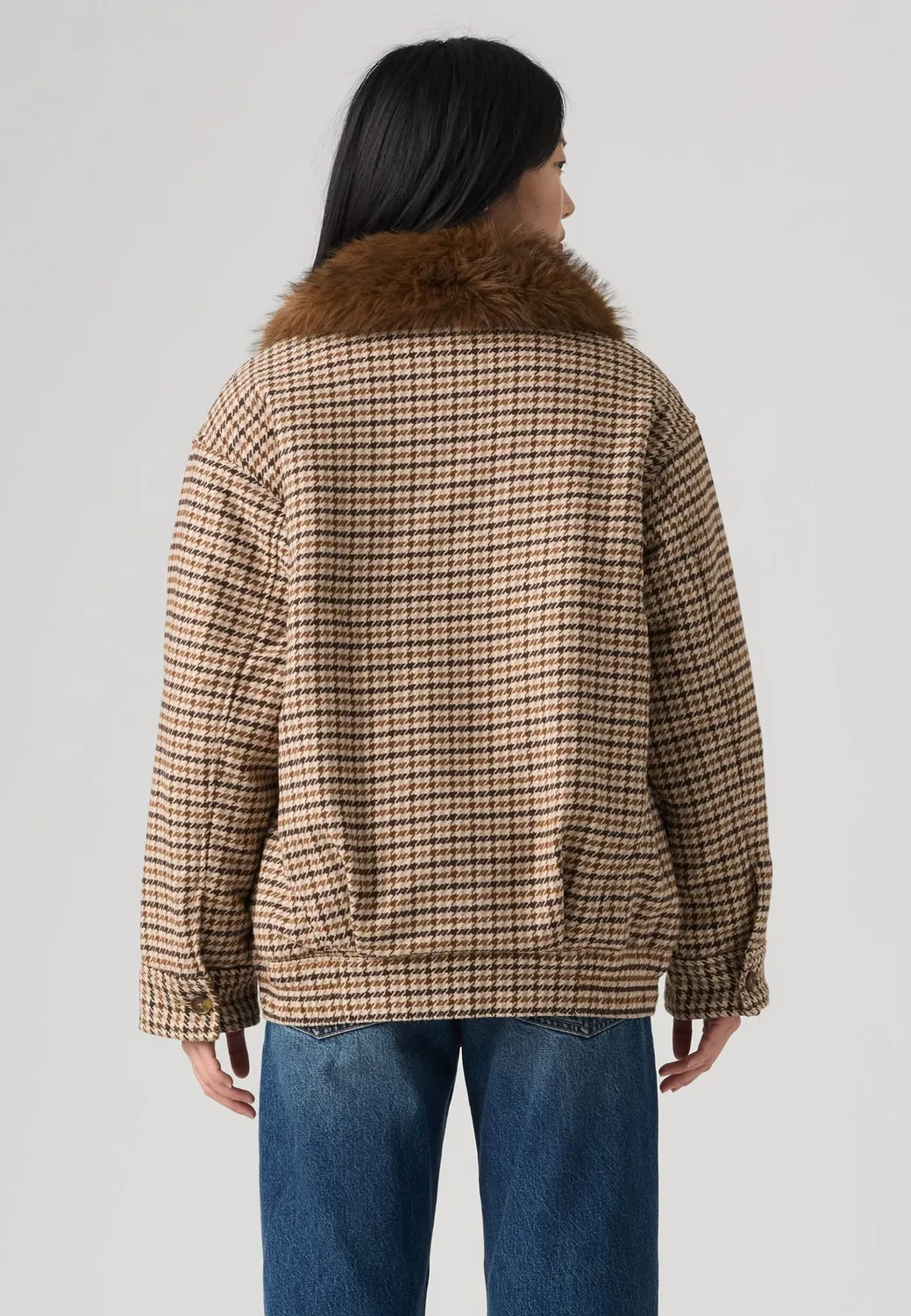 Билли - легкая куртка Levi'S, Siggi Check Java Plaid_H226 As Flr Wool-Like — фото 3