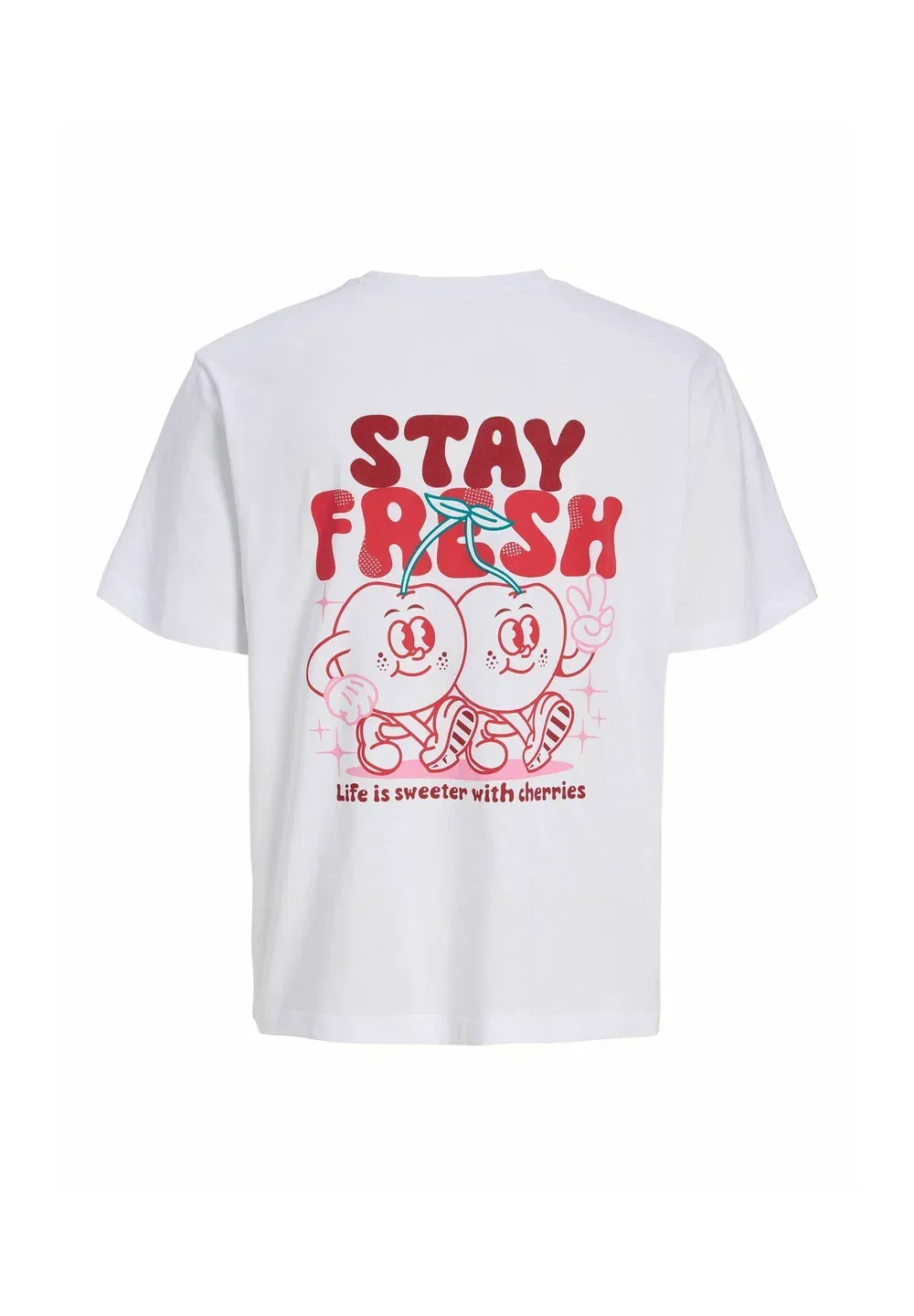 Футболка с принтом на спине, футболка для мальчиков - футболка с принтом Jack & Jones Junior, Bright White — фото 4
