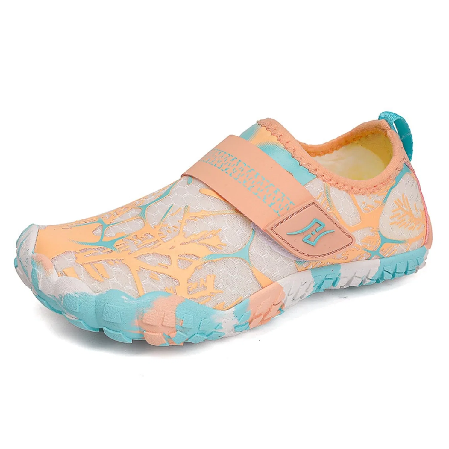 Детские кроссовки для девочек с принтом Barefoot Bambino, Beige Lkrseef — фото 4